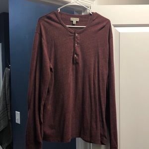 J Crew Men’s Henley, XL